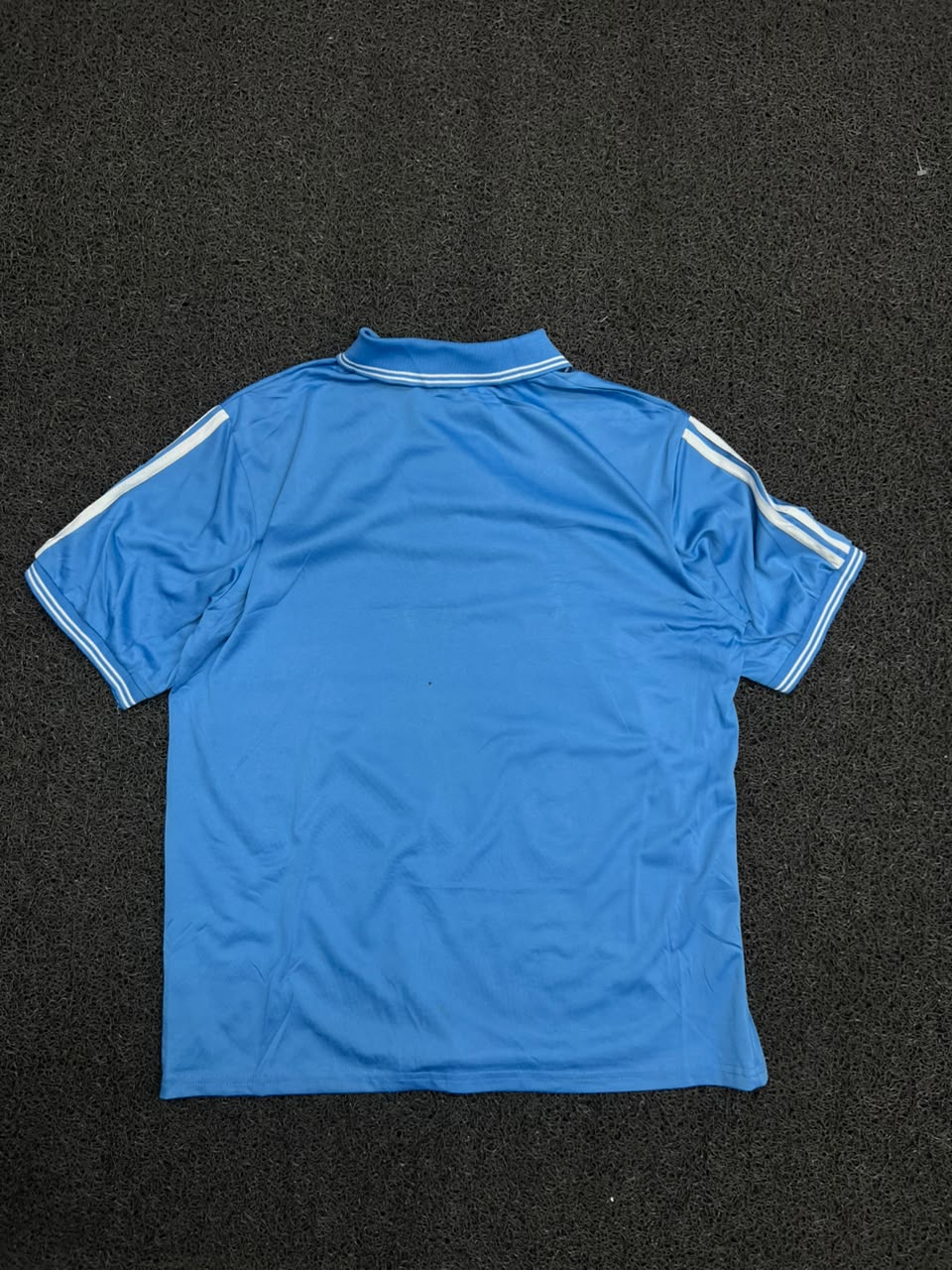 Vintage Blue Striped Collar Polo T-Shirt