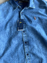 Vintage Polo Ralph Lauren Acid Wash Denim Button-Up Shirt