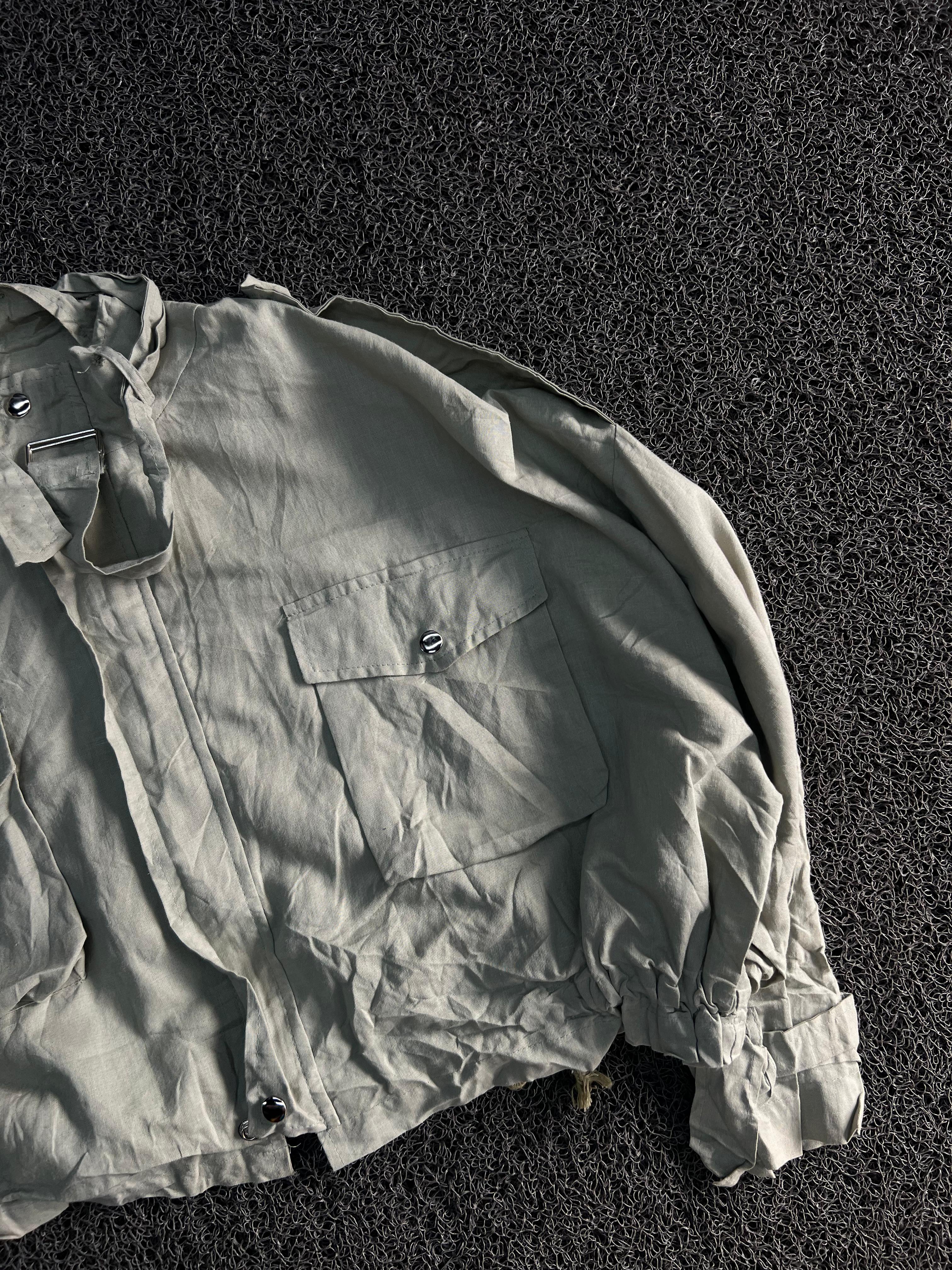Utility Crop Jacket with Dual Flap Pockets