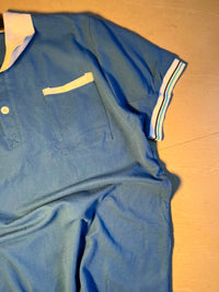 Vintage Blue Schoolhouse Polo T-Shirt