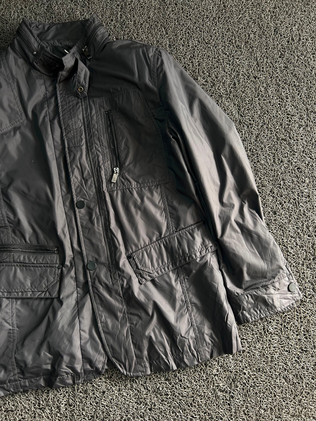 Men's Utility Field Jacket – Lightweight Stand Collar Multi-Pocket