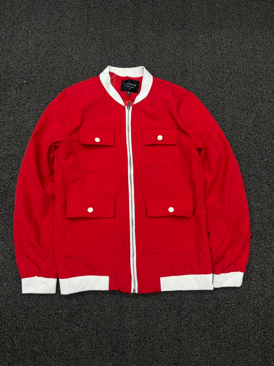 Utility Pocket Zip-Up Bomber Jacket | Casual Lightweight Men's Outerwear