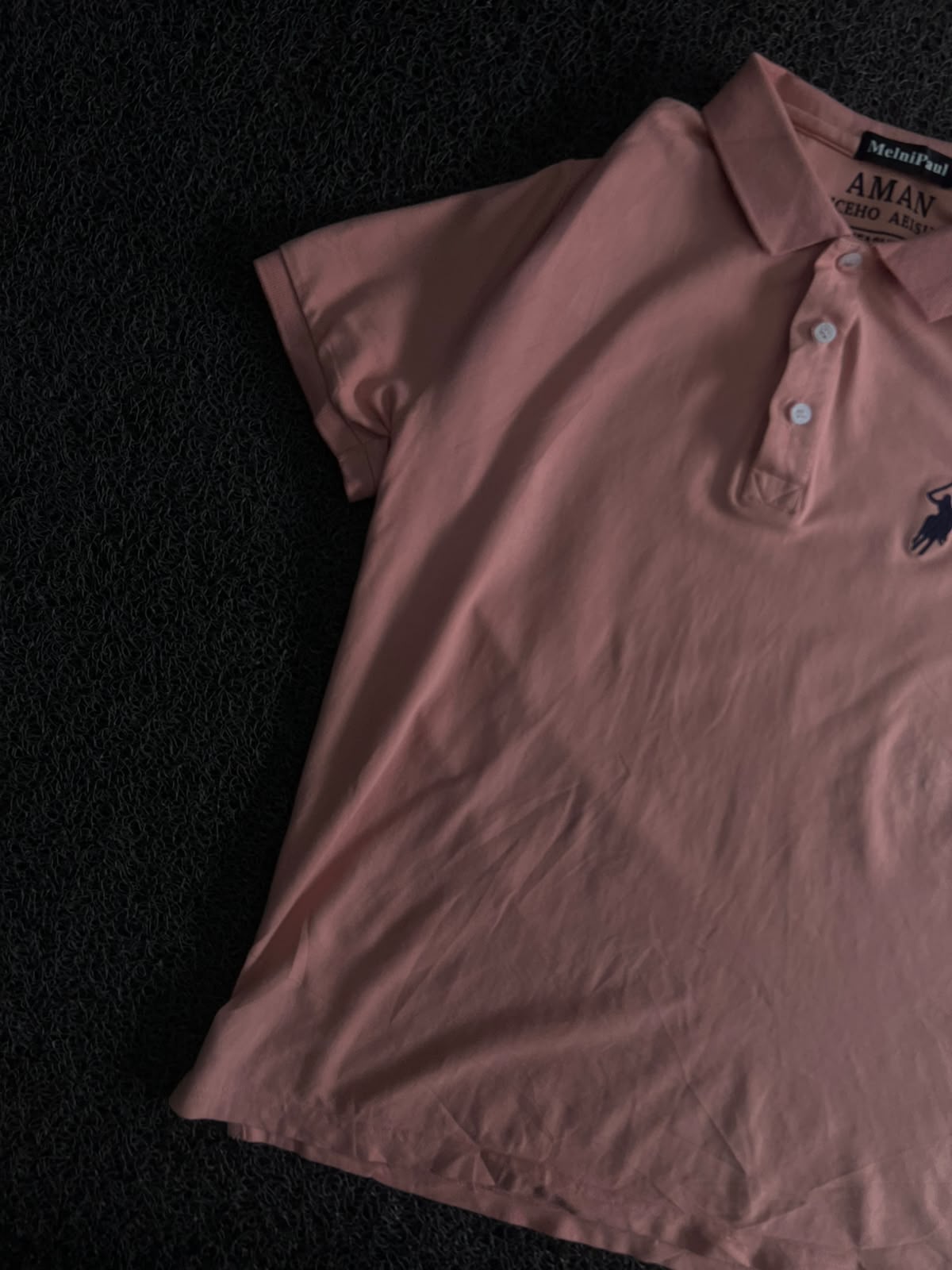 Short Sleeve Polo T-Shirt with Embroidered Equestrian Logo