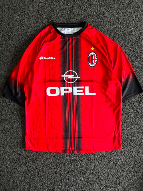 AC Milan Lotto Maldini #3 Home Football Five Sleeve Jersey