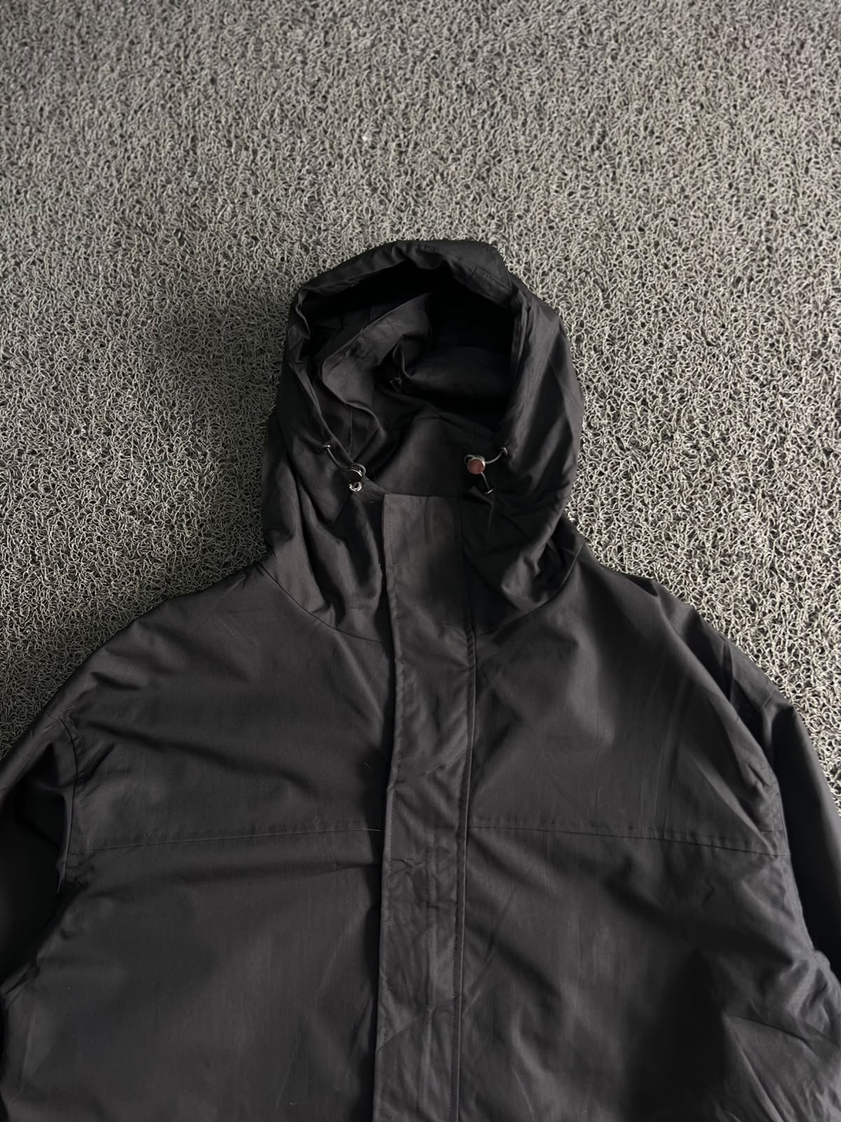 Black Hooded Utility Jacket – ⚠️ Zip Damage