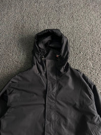 Black Hooded Utility Jacket – ⚠️ Zip Damage
