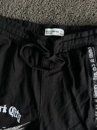 Riot Empire New York City Graphic Shorts –Eagle Print Drawstring Streetwear Shorts