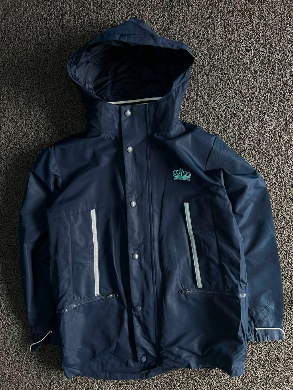 Hooded Rain Jacket with Reflective Pocket Details | Lightweight Waterproof Outerwear