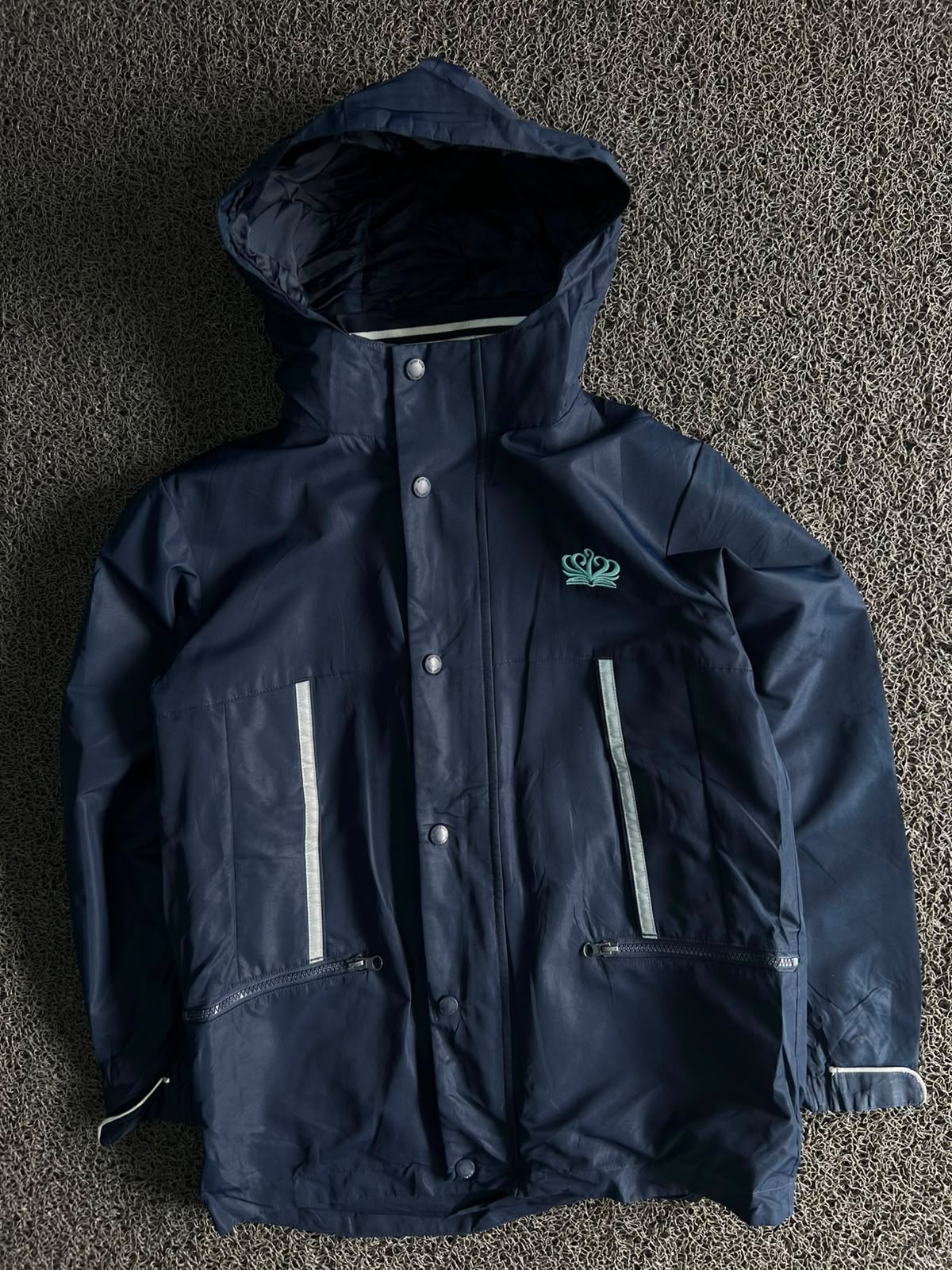 Hooded Rain Jacket with Reflective Pocket Details | Lightweight Waterproof Outerwear