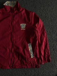 Check-Detail Zip-Up Jacket