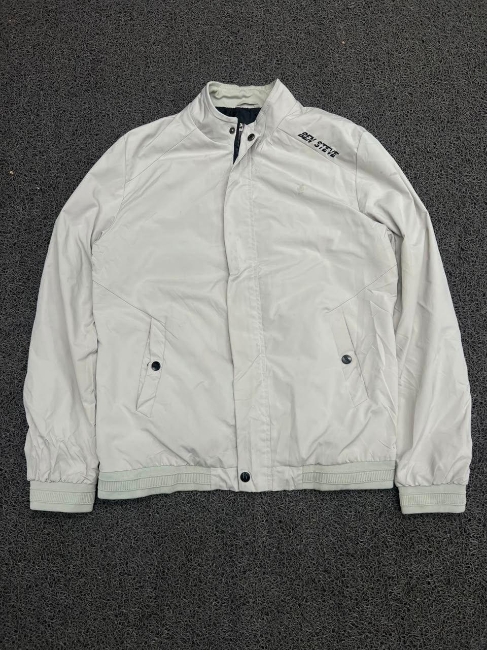 Stand Collar Lightweight Casual Jacket – Snap Button & Zip Front