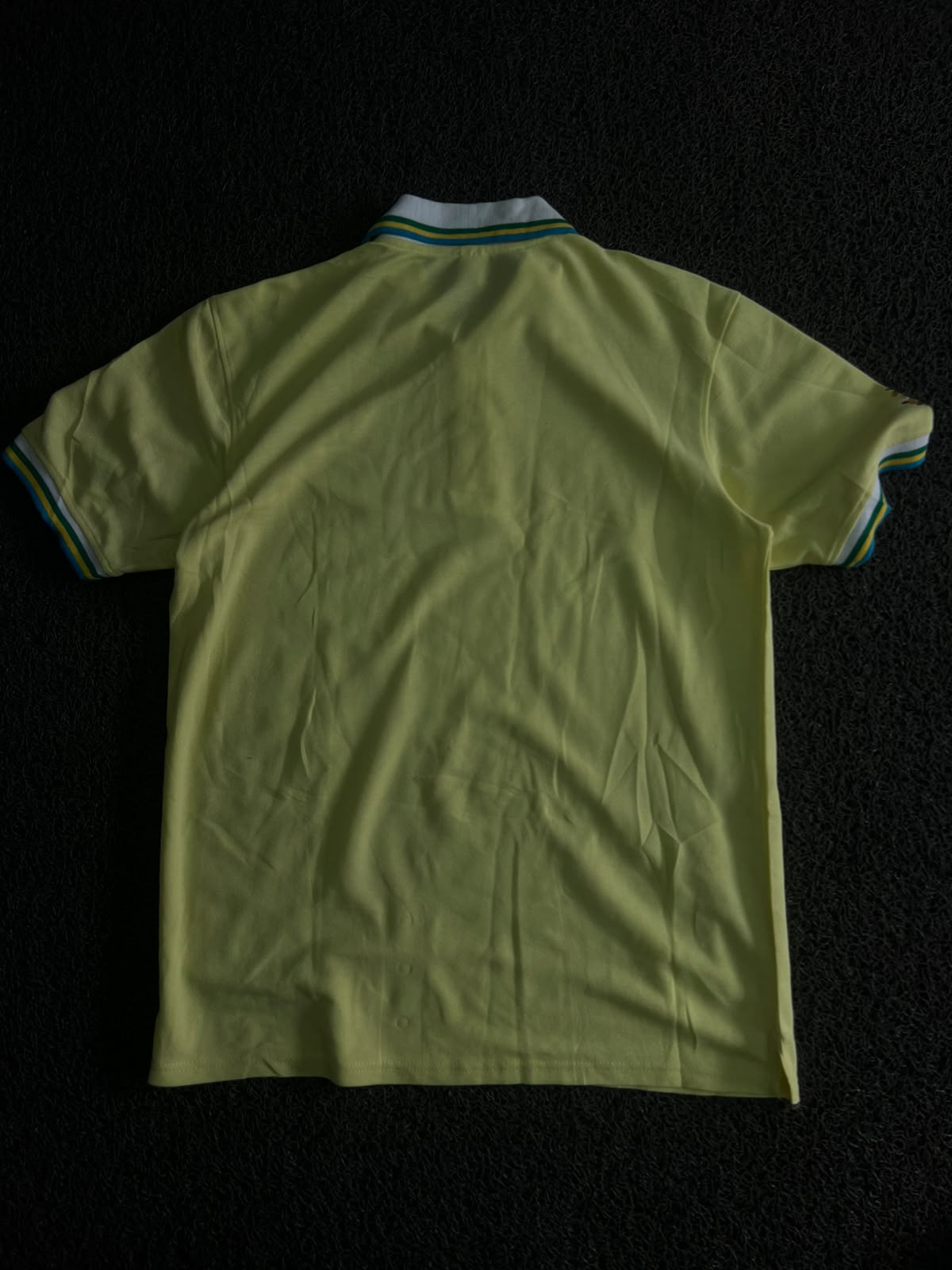 Vintage Polo T-Shirt with Striped Collar & Sleeve Detailing