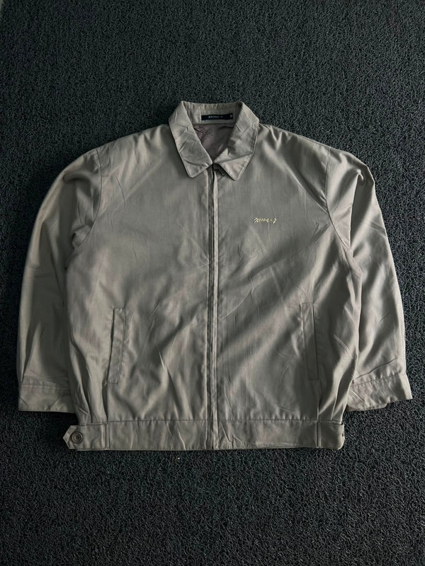 Xiong-Z Light Grey Zip-Up Casual Jacket