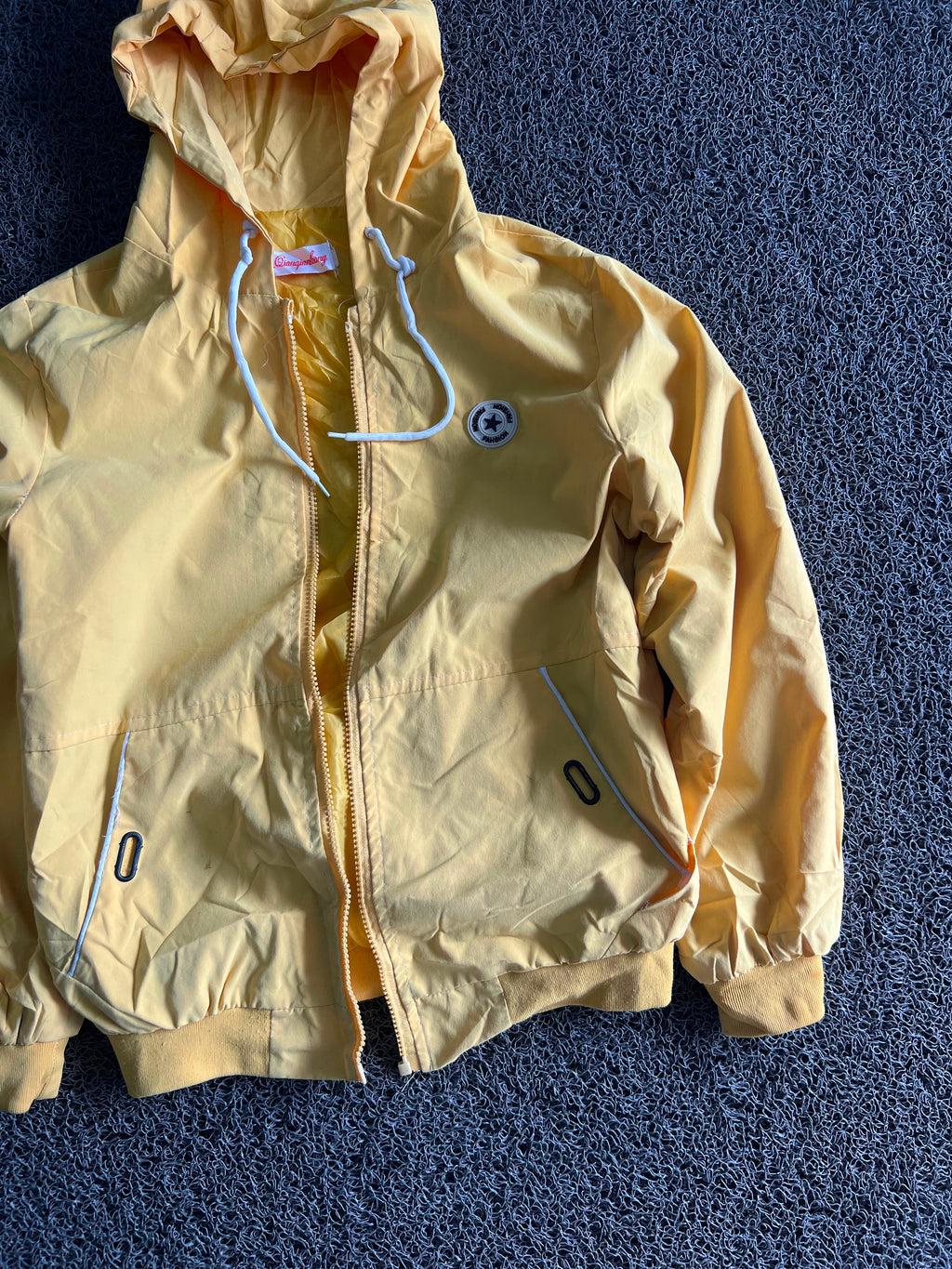 Unisex Pastel Yellow Windbreaker Jacket | ⚠️ No Zip