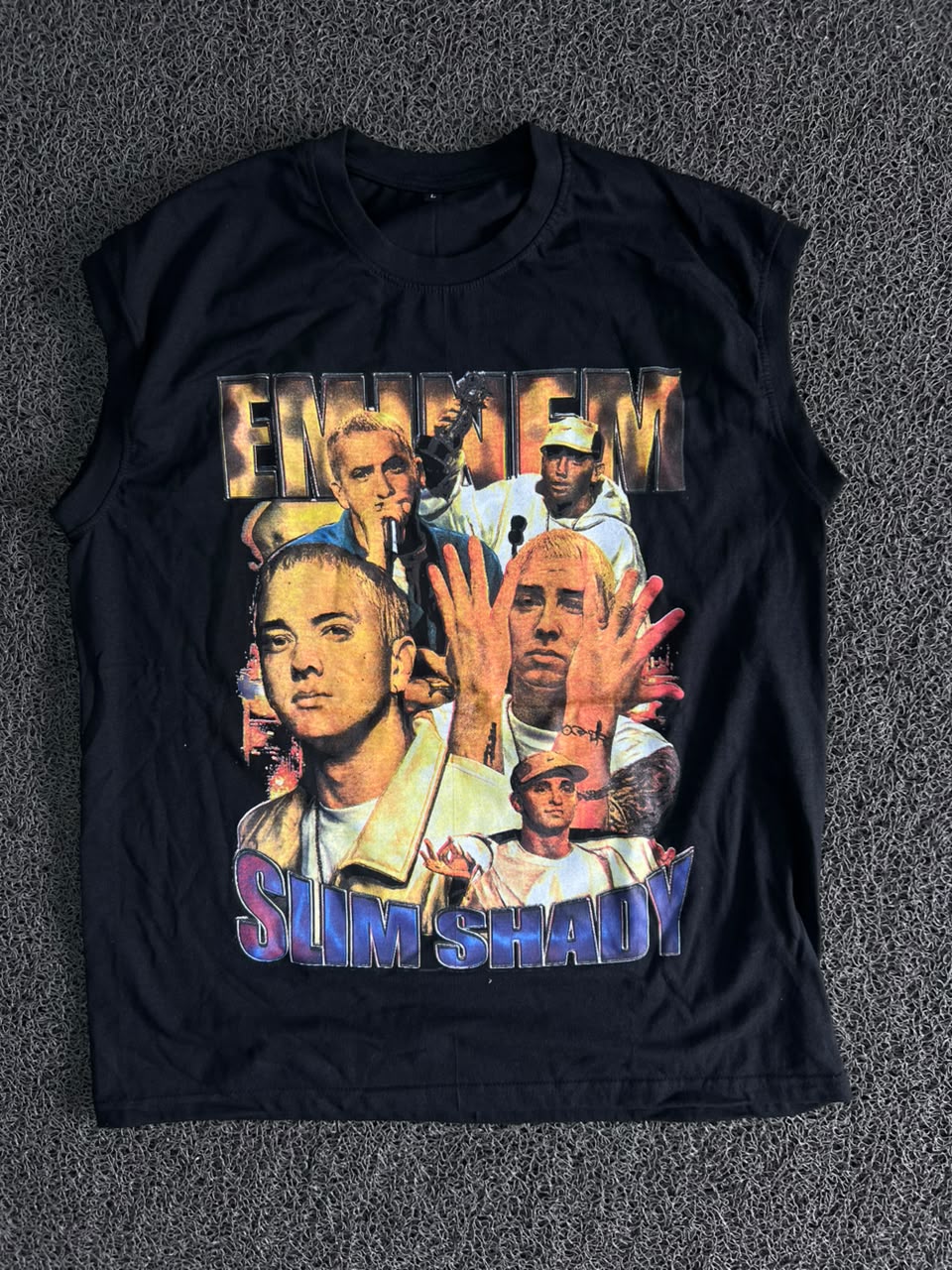 Eminem "Slim Shady" Graphic Sleeveless T-Shirt – Vintage Style Music Tee