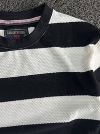 Striped Long Sleeve T-Shirt – Textured Knit
