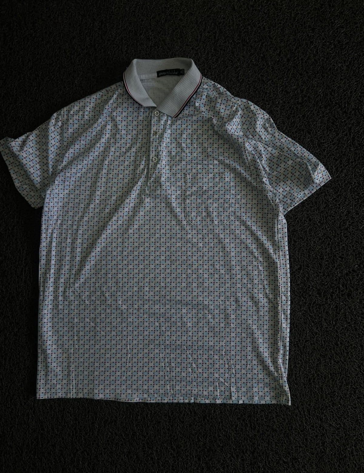 Printed Polo T-Shirt with Collared Neck & Front Pocket