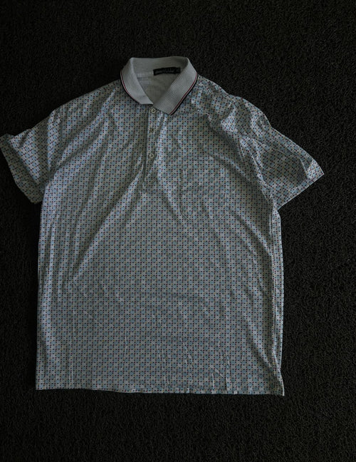 Printed Polo T-Shirt with Collared Neck & Front Pocket