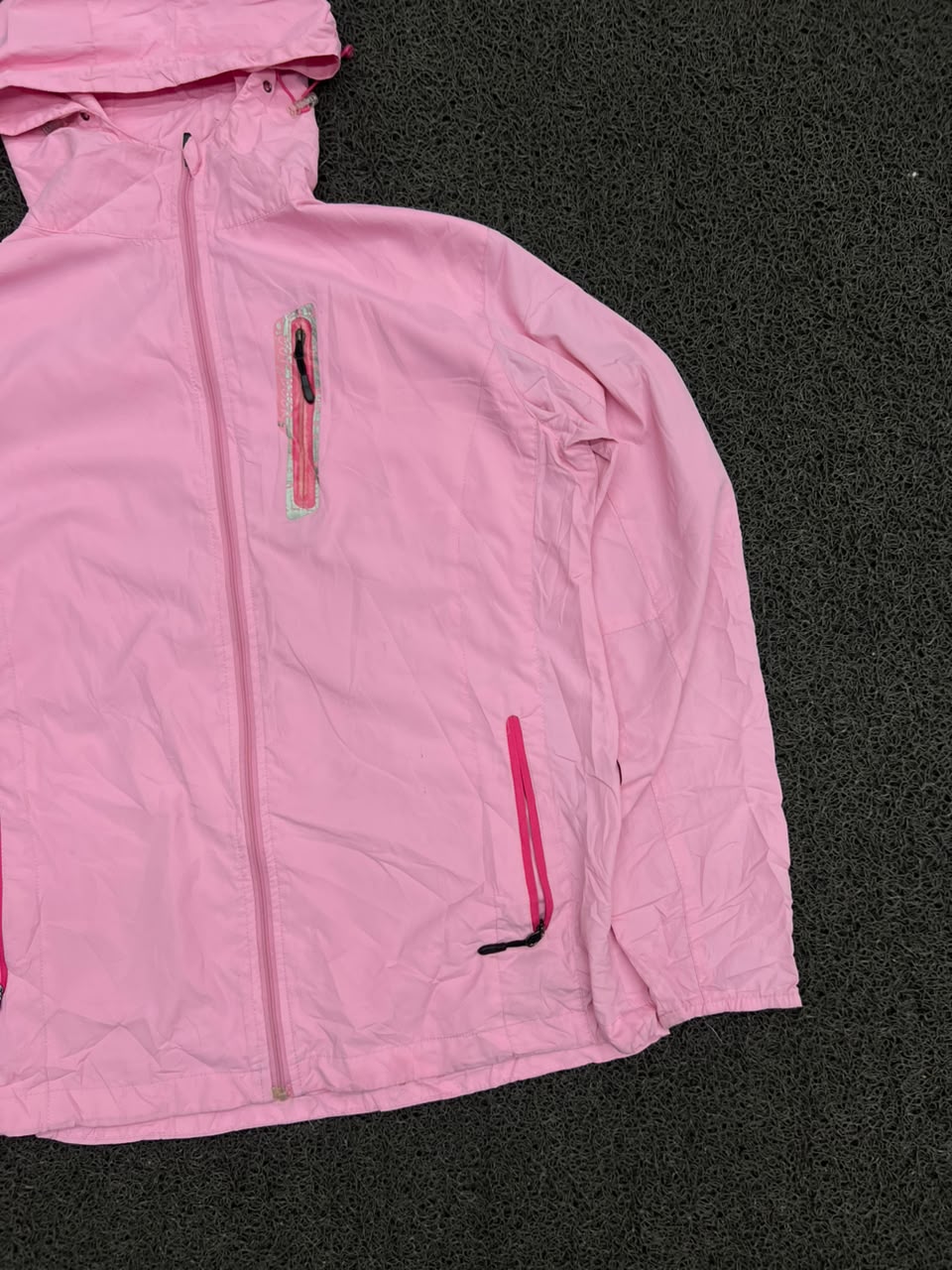 Pink Hooded Lightweight Outdoor Jacket