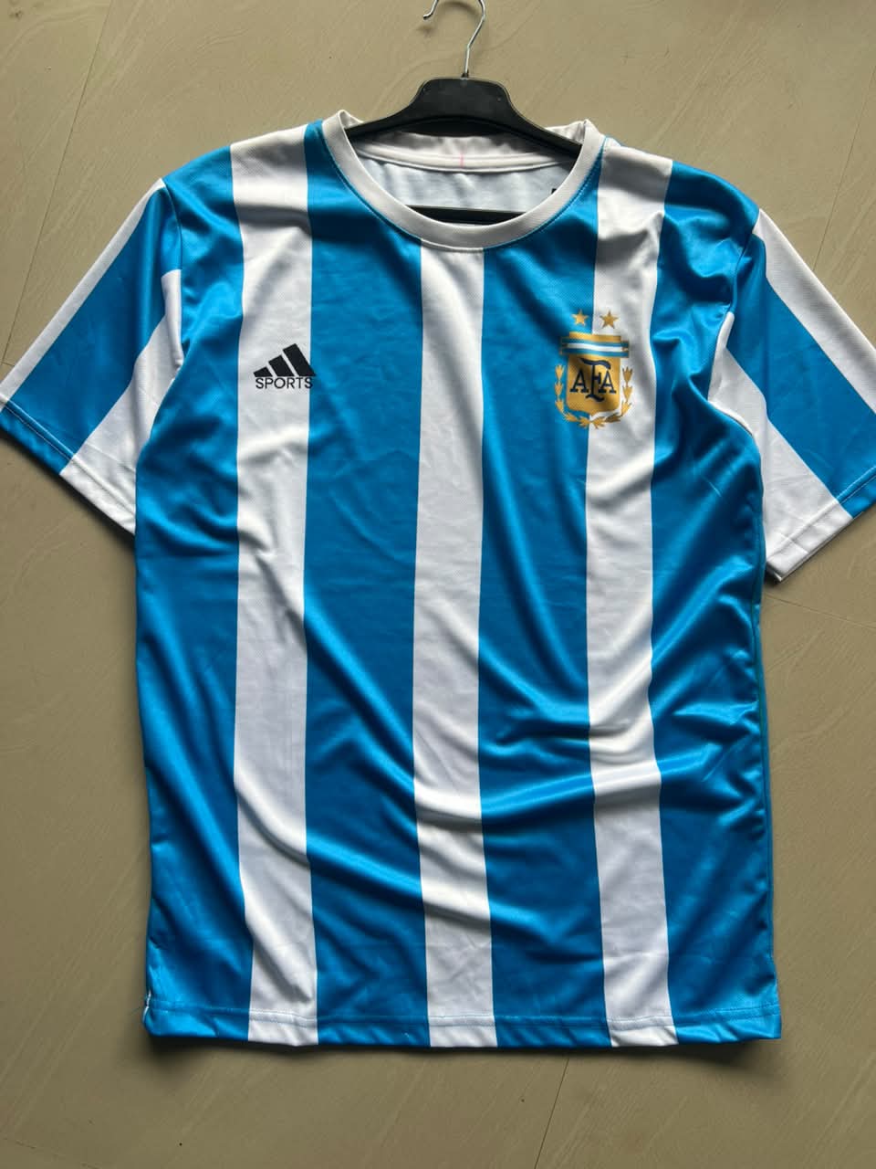Diego Maradona Argentina Tribute Football Jersey – Sky Blue Graphic Edition