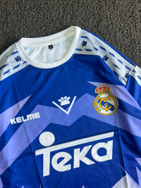 Blue & White Custom R. Carlos #3 Sports Five Sleeve Jersey