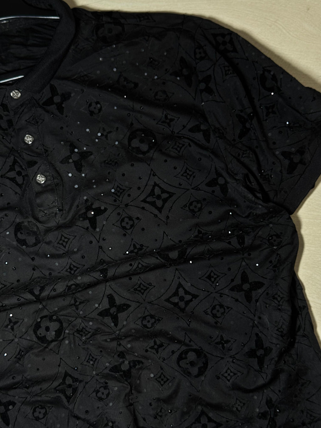 Vintage Black Monogram Polo T-Shirt