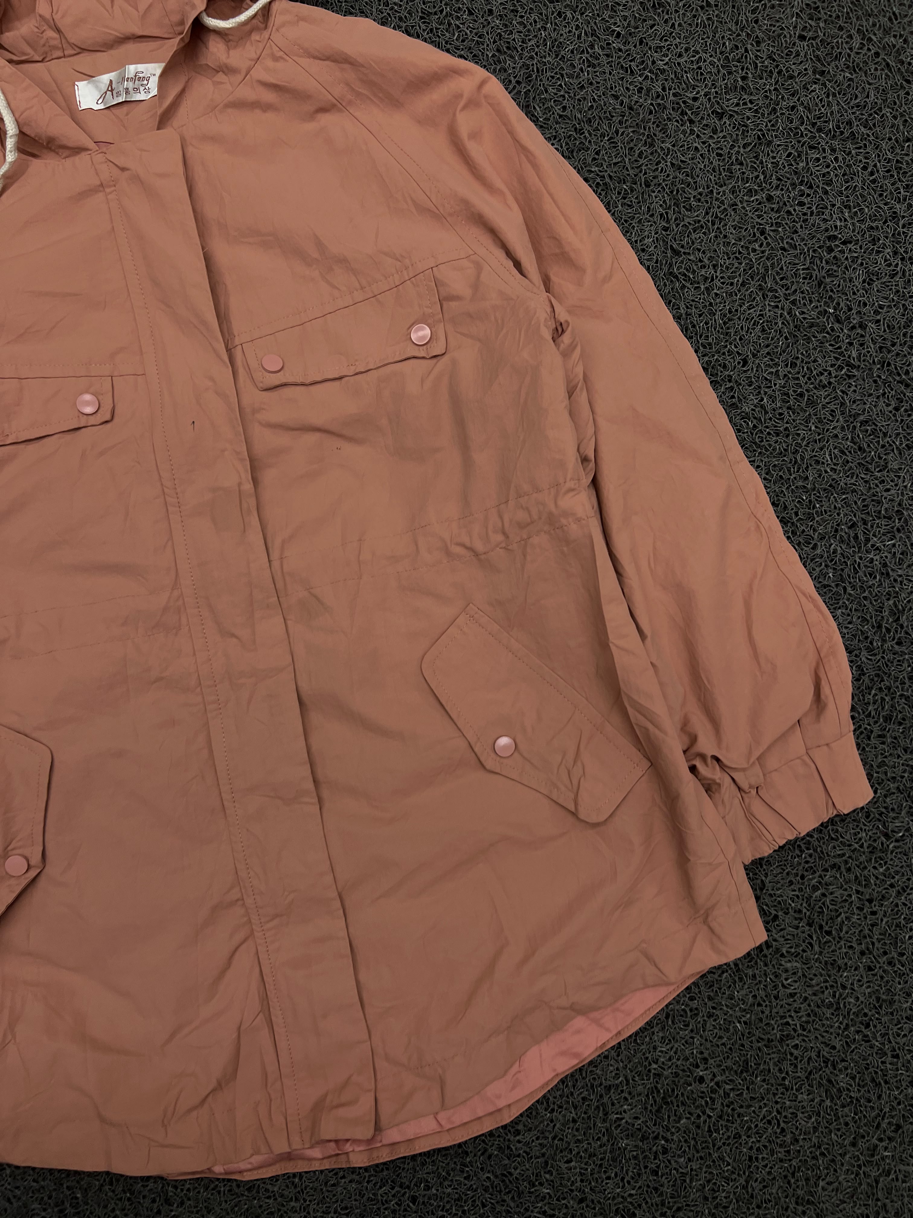 Hooded Utility Jacket – Lightweight Snap & Zip Windbreaker