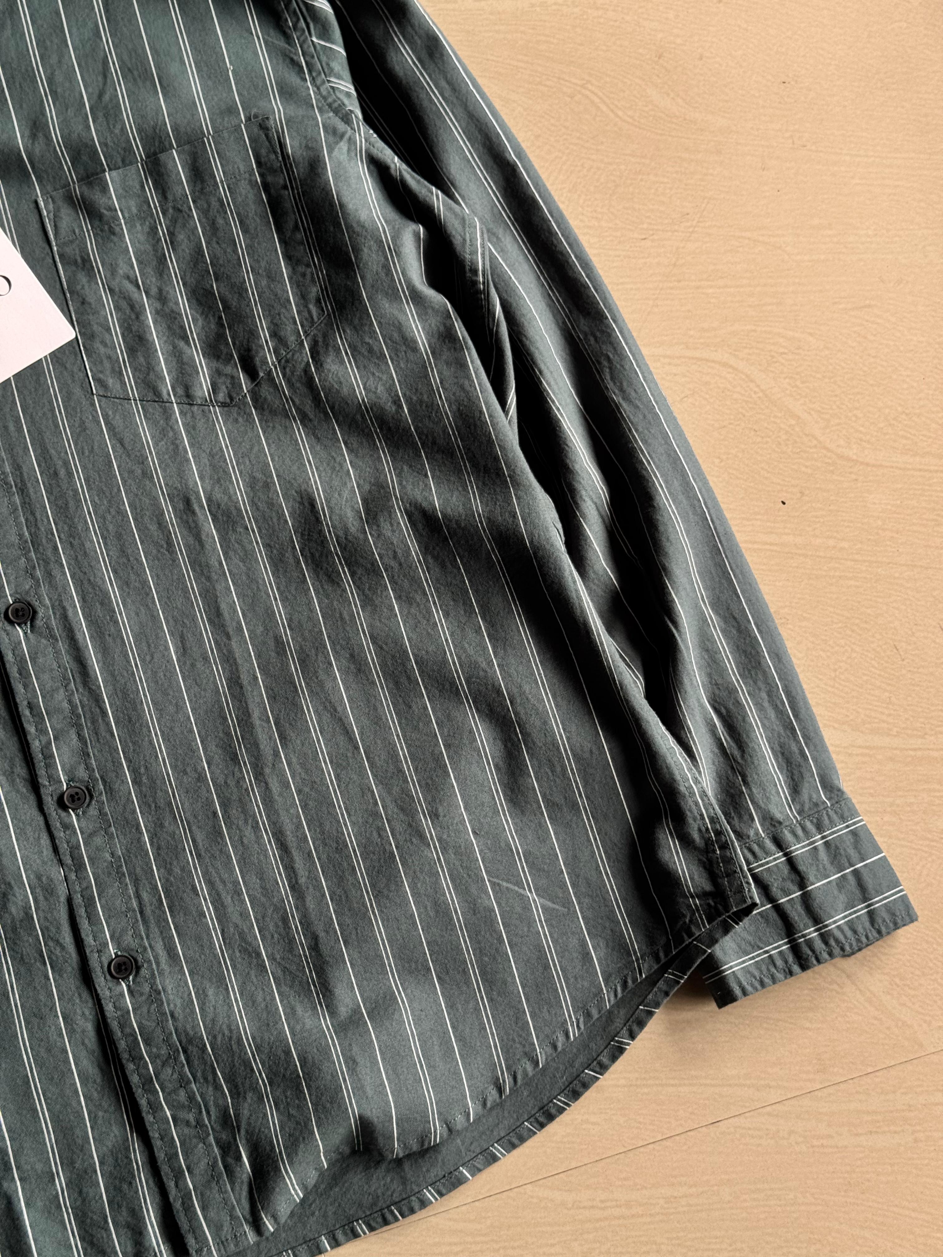 Men’s Pinstripe Long Sleeve Button-Down Shirt