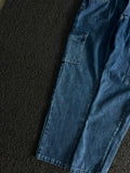 Armani Exchange Men's Loose Fit Denim Cargo Pants - Medium Wash