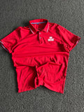 Vintage Red Embroidered Logo Polo T-Shirt
