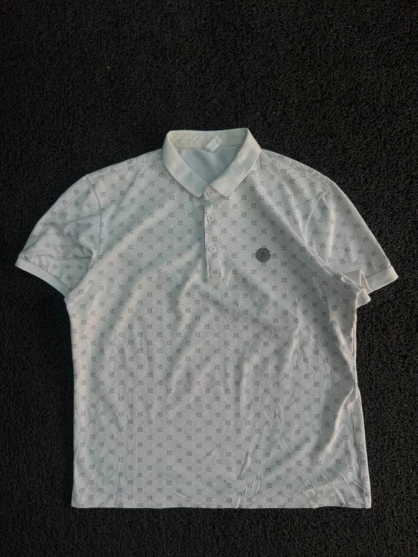 Vintage Monogram Pattern Polo T-Shirt