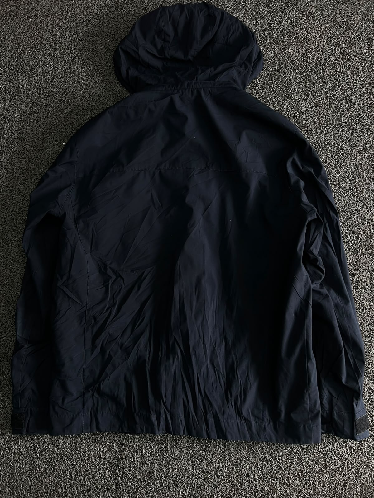 Vintage Hooded Windbreaker Jacket with Neon Green Zipper – Thriftwear