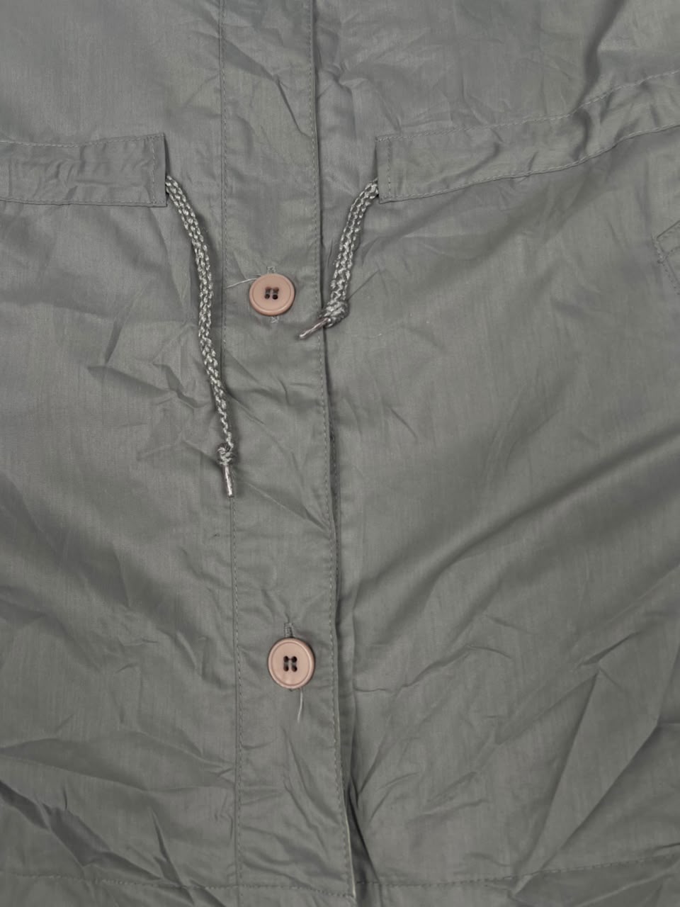 Button-Down Lightweight Casual Jacket with Adjustable Waist Drawstring