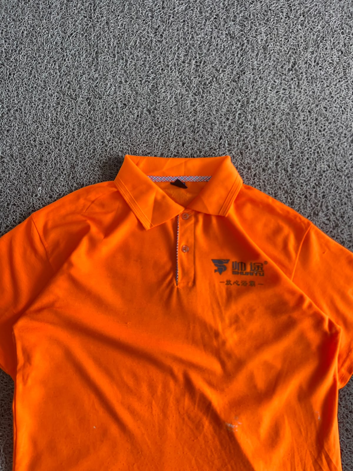 Bright Orange ShuaiTu Polo T-Shirt ⚠️ Small Stains