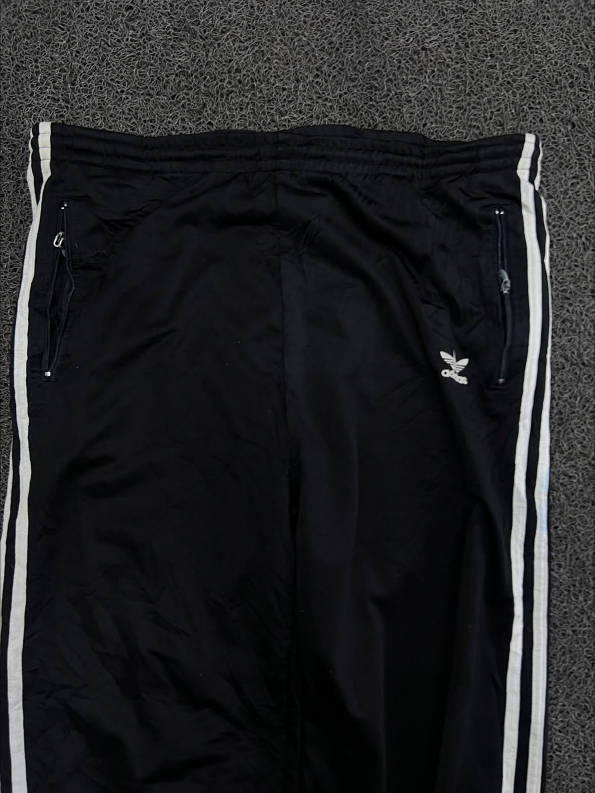 Vintage Adidas Black Side-Stripe Track Pants