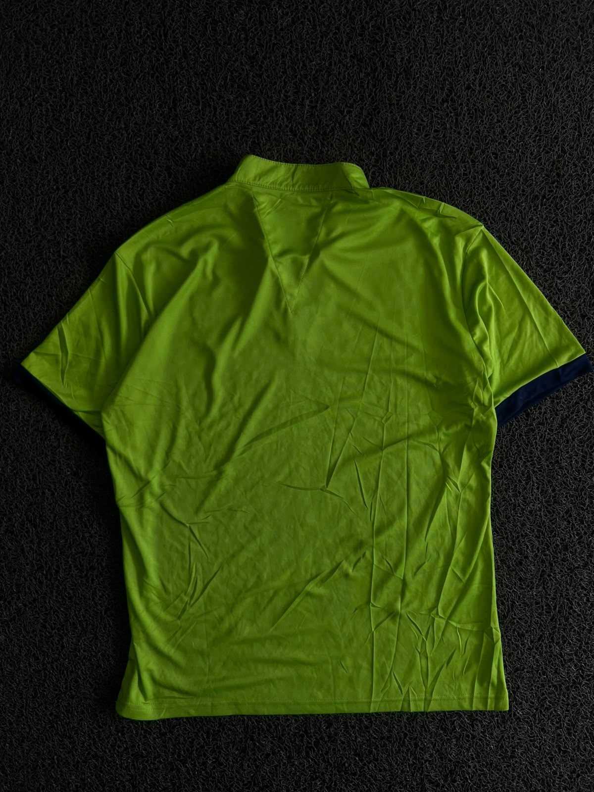 Polo T-Shirt with Stand Collar, Button Placket & Contrast Trim