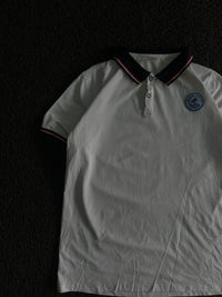 Vintage Polo T-Shirt with Contrast Striped Collar & Cuffs