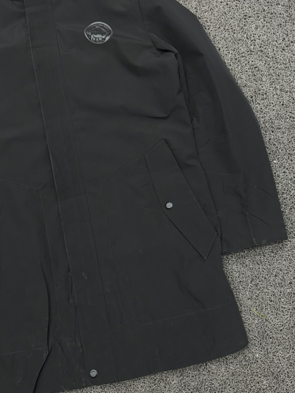 Men's Black Hooded Waterproof Parka Jacket – Lightweight Windbreaker Rain Coat