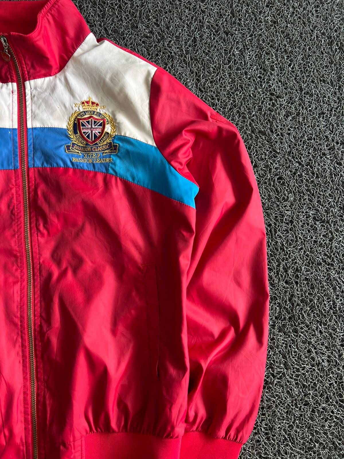 Vintage Racing Style Track Jacket – Embroidered Full Zip Jacket