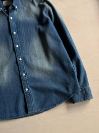 Blue Washed Denim Button-Down Shirt