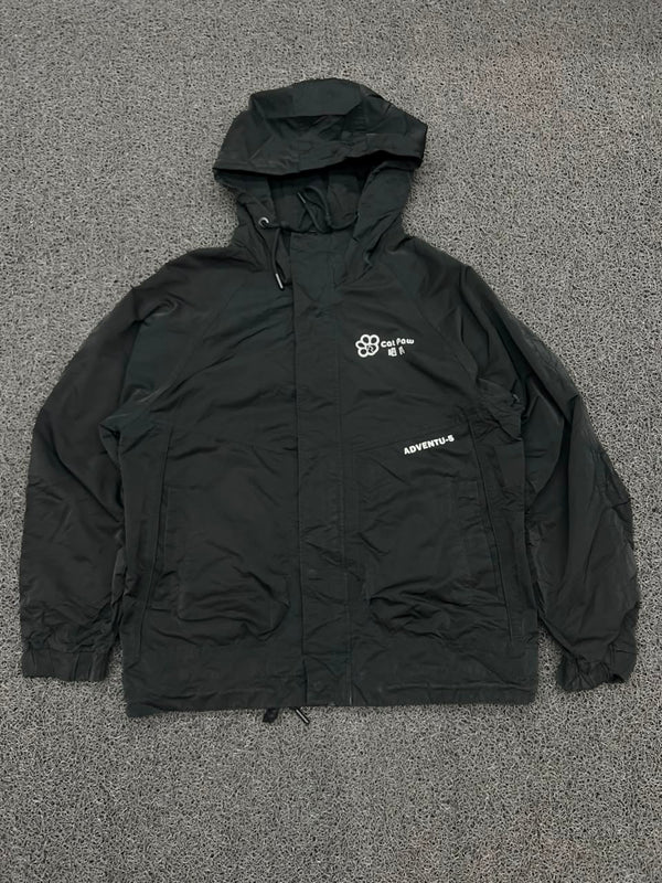 Cat Paw Adventu-5 Hooded Waterproof Windbreaker Jacket – Black