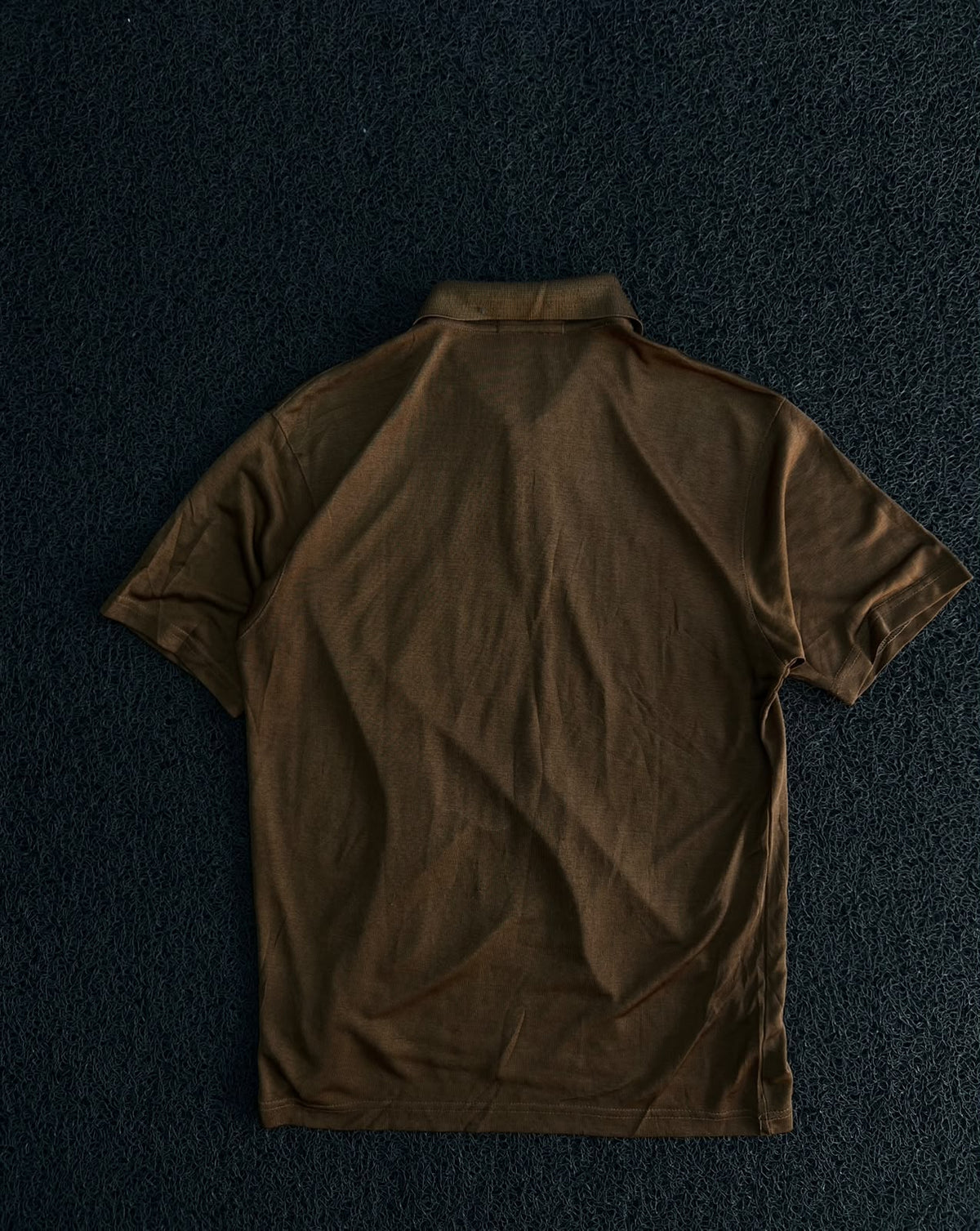 Vintage Brown Textured Pattern Polo T-Shirt
