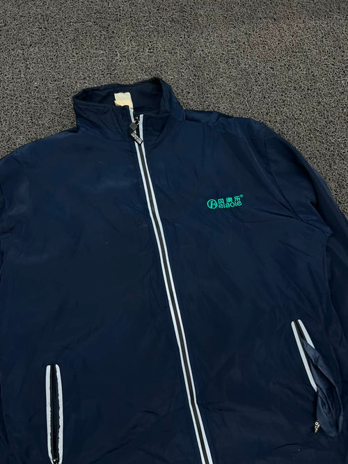 Beiaole Navy Lightweight Windbreaker Jacket – Full Zip Casual Outerwear