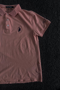 Short Sleeve Polo T-Shirt with Embroidered Equestrian Logo