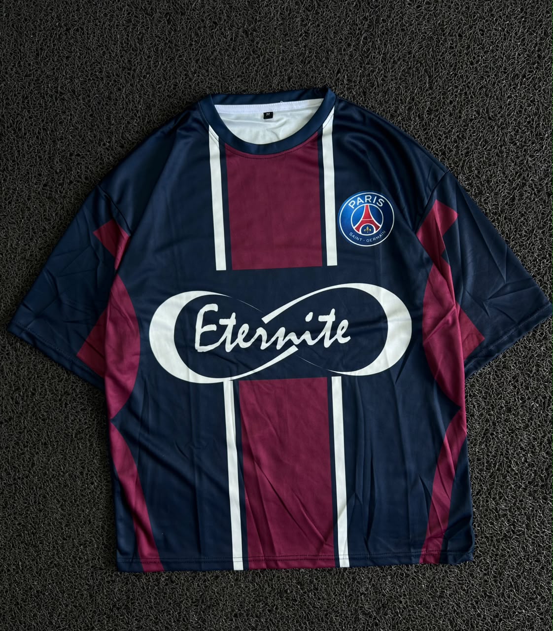 PSG Dembélé #10 Home Football Five Sleeve Jersey – Navy/Maroon Fan Edition