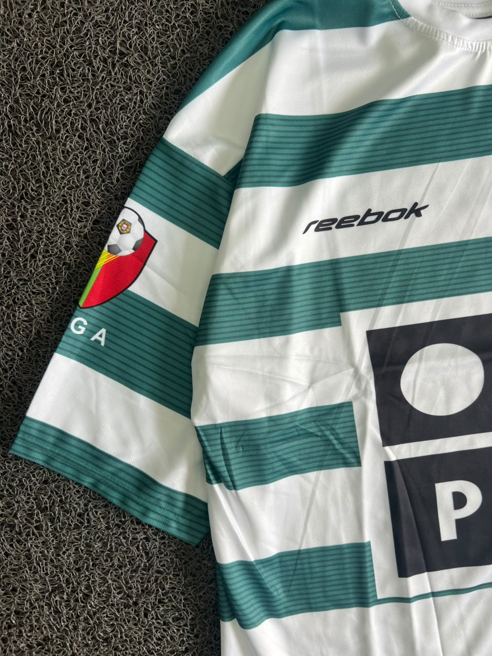 Sporting  Cristiano Ronaldo #28 Reebok Green & White Football Five  Sleeve Jersey