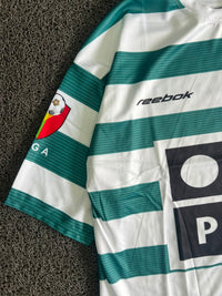 Sporting  Cristiano Ronaldo #28 Reebok Green & White Football Five  Sleeve Jersey