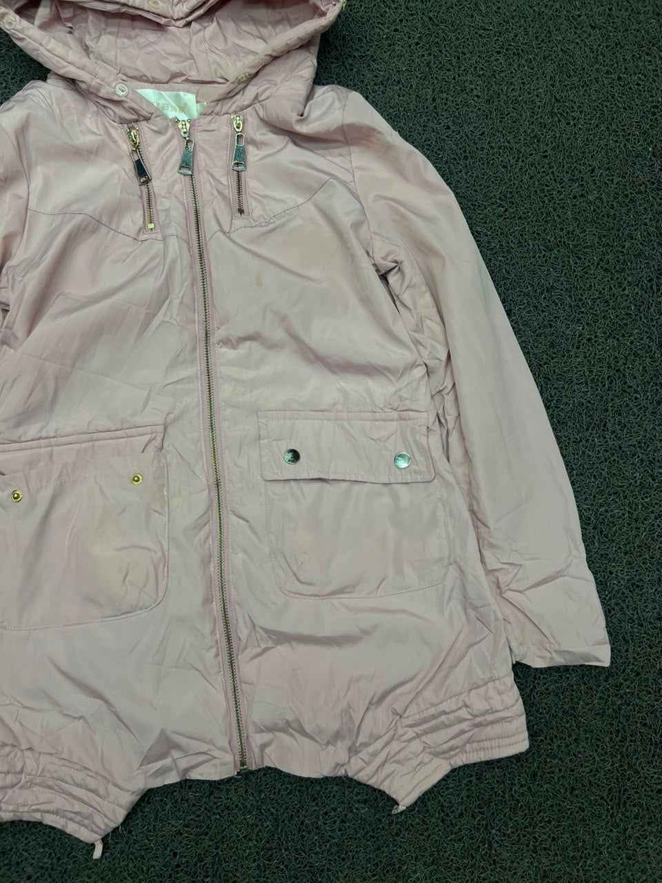Hooded Zip-Up Utility Jacket with Front Pockets