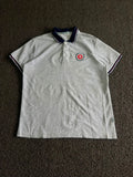 Polo T-Shirt with Contrast Navy Collar & Sleeve Trim