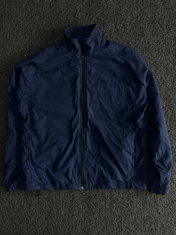 Lightweight Full-Zip Windbreaker Jacket – High Collar Retro Outerwear